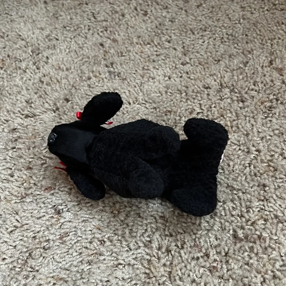 Ty Beanie babies Gigi The Black Dog with red bows